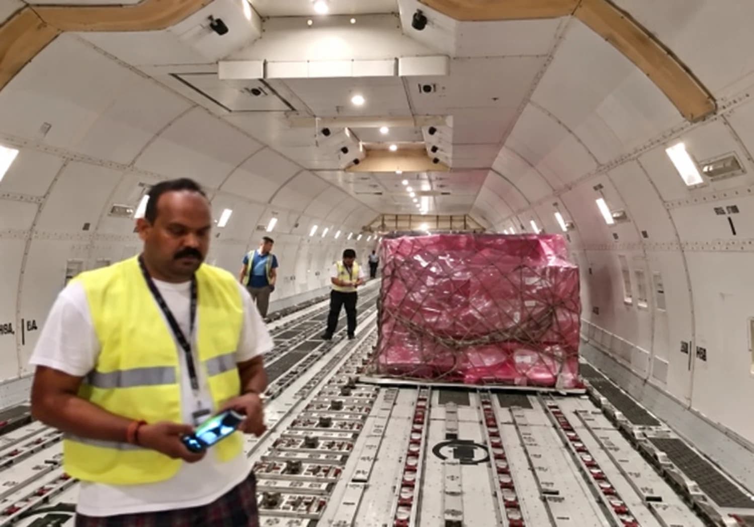 Cargo inside the aircraft
