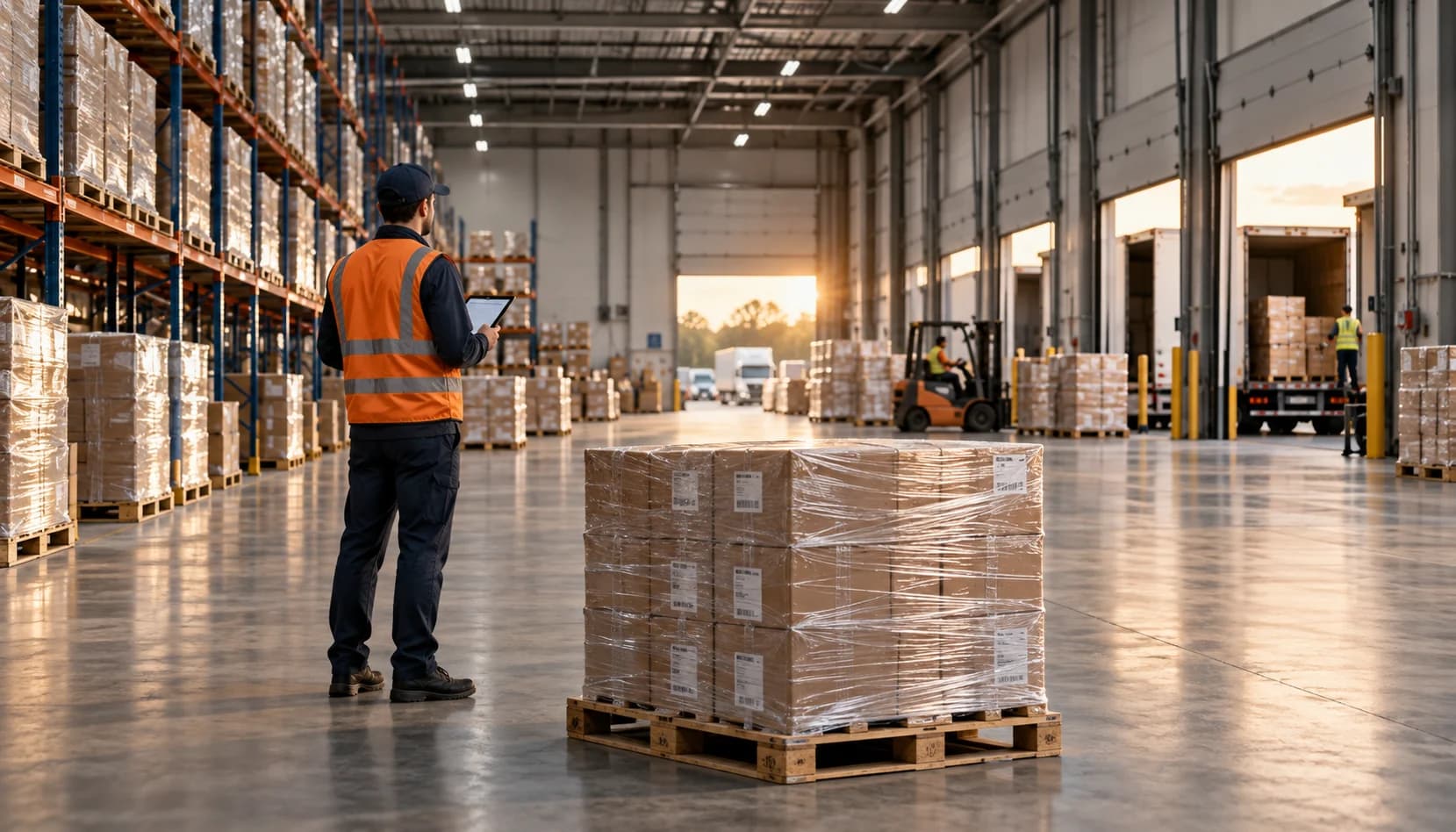 A first pallet in a distribution centre prepared for larger-scale operations